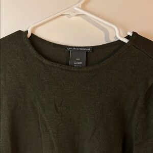 Chelsea & Theodore Forest Green Knit Top